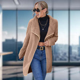 Hannina – fleece-winterjacke für damen – Khaki