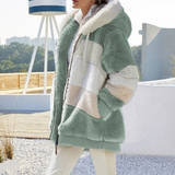 Übergroße Fleecejacke – Grün