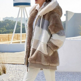 Übergroße Fleecejacke – Khaki