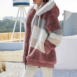 Übergroße Fleecejacke – Rot
