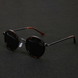 Mette | Zeitlose Runde Sonnenbrille – Orange / Schwarz