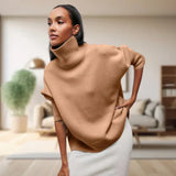Klassischer rollkragenpullover für damen – anne – Kamel
