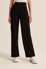 Aerelle | Wide-Leg Schneiderhose – Schwarz