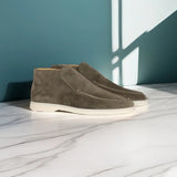 Herren Loafer | Schlanke Form mit niedrigem Einstieg – Olivgrün