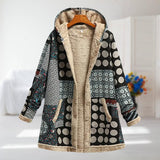 Kamellie – Leichte Winterjacke mit Kunstfellfutter – Schwarz/Grau
