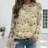 Daisy – modischer Blumenpullover für Damen – Weiß