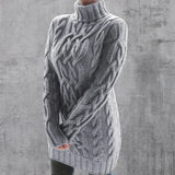 Cristyane| Eleganter Langer pullover für Damen – Grau