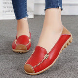 UrbanSleek™ – Elegante Damen Loafer mit Farbkontrast & Komfort-Sohle – Rot
