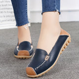 UrbanSleek™ – Elegante Damen Loafer mit Farbkontrast & Komfort-Sohle – Dunkelblau