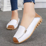 UrbanSleek™ – Elegante Damen Loafer mit Farbkontrast & Komfort-Sohle – Weiß