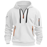 Urbaner Hoodie mit Halbzip für Stilbewusste – Weiß