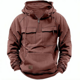 Utility Zip Hoodie für lässige Abenteuer – Braun