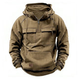 Utility Zip Hoodie für lässige Abenteuer – Khaki
