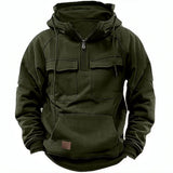 Utility Zip Hoodie für lässige Abenteuer – Dunkelgrün