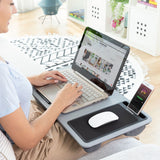 Innova Laptop-Tisch mit XL-Kissen Deskion – Hellgrau