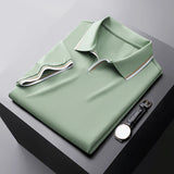 Reginald | Weiter Kragen Regular-Fit Poloshirt – Salbeigrün