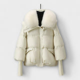 Lucyna - Elegante Jacke mit Pels – Weiß