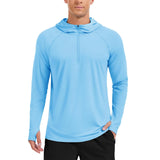 Sanor | Atmungsaktives Langarmshirt für Herren UV-Schutz – Himmelblau