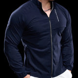 Exero | Bequemer Zip Hoodie für Herren Herbst Outdoor – Dunkelblau