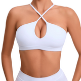 Valtrox | Atmungsaktives Sporttop Damen mit Integriertem BH – Weiß