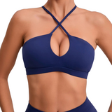 Valtrox | Atmungsaktives Sporttop Damen mit Integriertem BH – Navy
