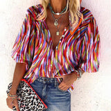 Vanessa | Trendy Boho Casual V Ausschnitt Bluse – CSCX12-0300