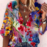 Vanessa | Trendy Boho Casual V Ausschnitt Bluse – CSCX12-0011