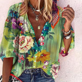 Vanessa | Trendy Boho Casual V Ausschnitt Bluse – CSCX12-0313