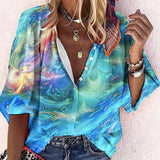 Vanessa | Trendy Boho Casual V Ausschnitt Bluse – CSCX12-0314