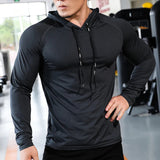 Shapex | Atmungsaktives Langarmshirt für Herren Sommer – Schwarz