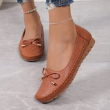 Velurette™ – Elegante Damen Loafer mit Schleifen-Design – Kamel