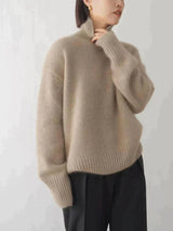 Zora | Eleganter Rollkragenpullover für Damen Freizeit – Beige