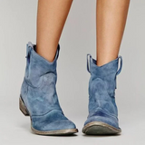 Vento | Rutschfeste Cowboystiefel Damen für Alltag Mode – Blau