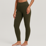 Veronica | Warme Fleece-Leggings mit hoher Taille – Grün