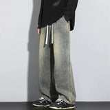 Florian | Verstellbare Baggy Jeans mit Modernem Schnitt – Dunkelgelb