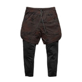 Vexon | Atmungsaktive Kompressionshose für Herren 2-in-1 – Dunkelcamouflage