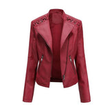 Vintage-Inspirierte Bikerjacke - Lily – Rot