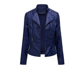 Vintage-Inspirierte Bikerjacke - Lily – Blau