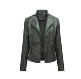 Vintage-Inspirierte Bikerjacke - Lily – Grün