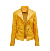 Vintage-Inspirierte Bikerjacke - Lily – Gelb