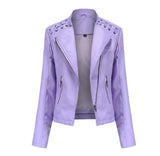 Vintage-Inspirierte Bikerjacke - Lily – Lila