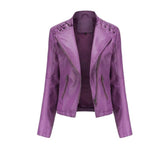 Vintage-Inspirierte Bikerjacke - Lily – Violett