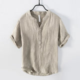 Gaferino - Herren Sommer Leinenhemd – Khaki