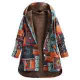 Geblümte kapuzenjacke – camryn – Orange