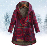 Geblümte kapuzenjacke – camryn – Rot