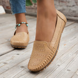 Vintellea™ – Elegante Damen Loafer mit Retro Perforation – Aprikose