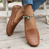 Vintellea™ – Elegante Damen Loafer mit Retro Perforation – Kamel