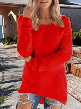 Gestrickter Vintage-Pullover für Damen | Ideal für alle Jahreszeiten – Rot