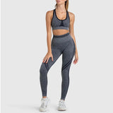 Vortixa | Flexibles Sport-BH und Leggings Set für Damen Sommer – Dunkelgrau