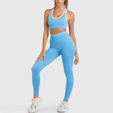 Vortixa | Flexibles Sport-BH und Leggings Set für Damen Sommer – Blau
